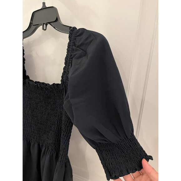 Hill House Athena Nap Dress in Black Crepe Size XXS - Picture 5 of 11